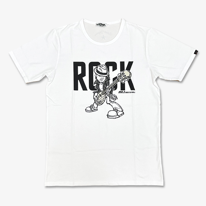 ロックTシャツ(Mr.E)ホワイトS～XL